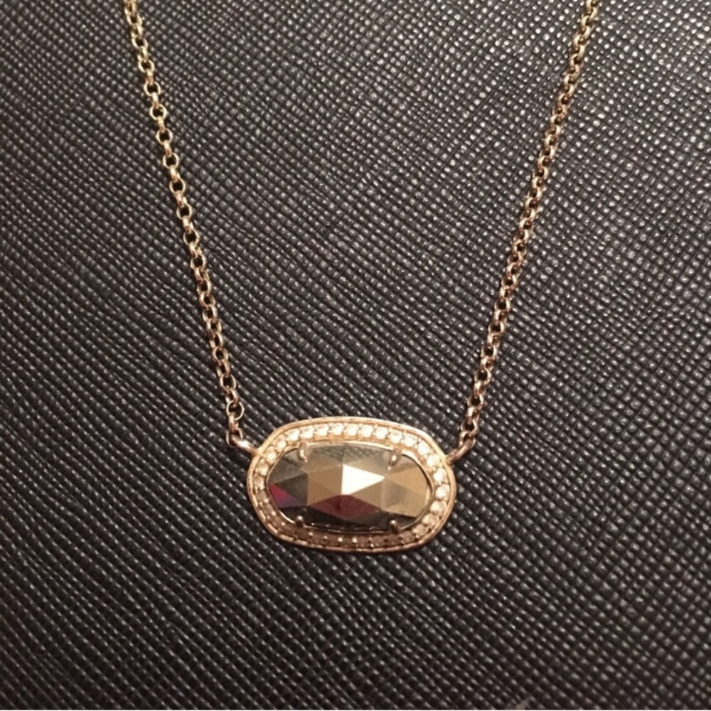 Kendra Scott Elisa Lux Pave necklace in Gold